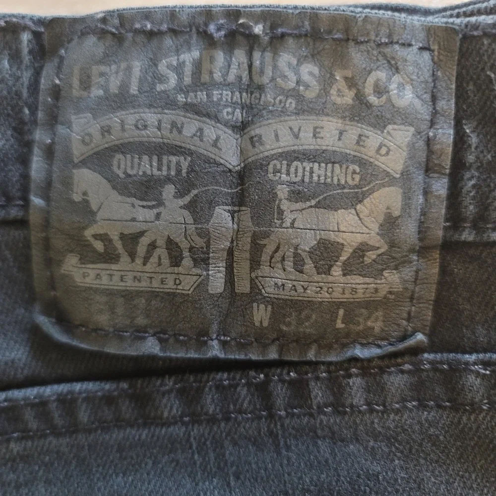 Levi's‎ 511 Slim Fit Jeans Mens 32x34 Dark Gray Charcoal Stretch Denim